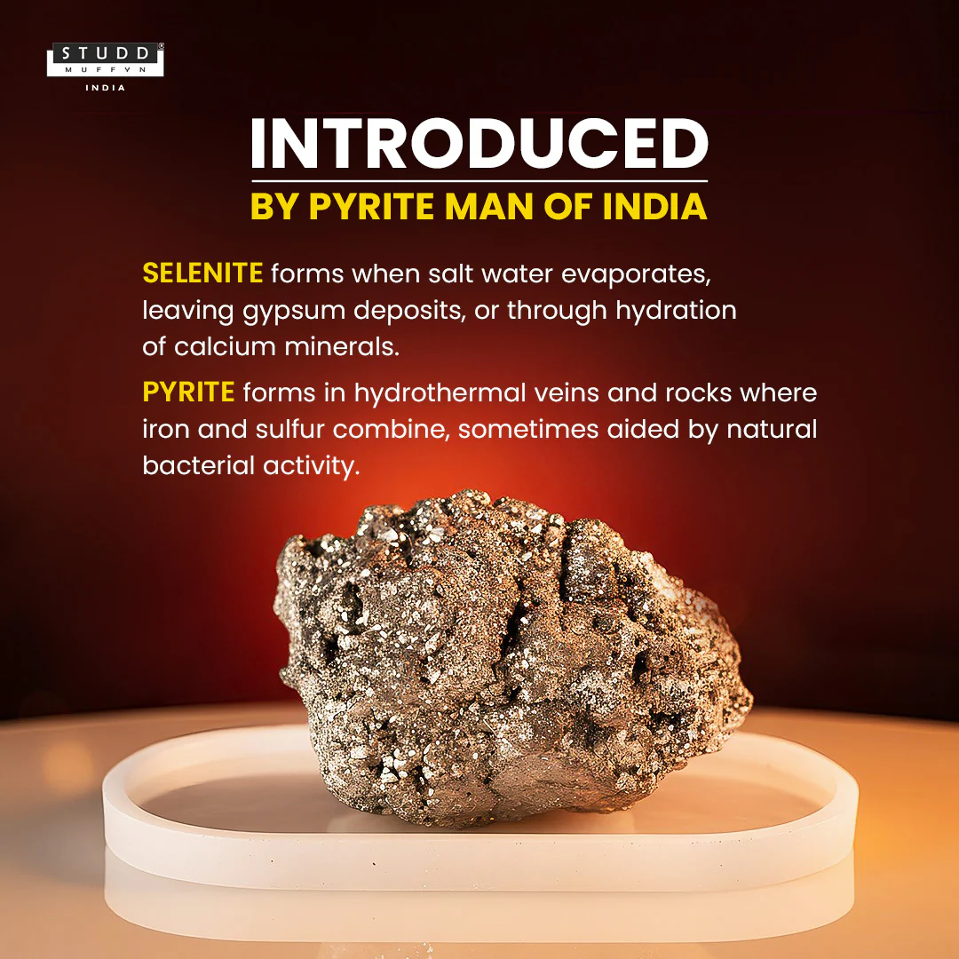1.5 Kg Raw Pyrite Geode Stone With Selenite Recharging Plate - Image 3