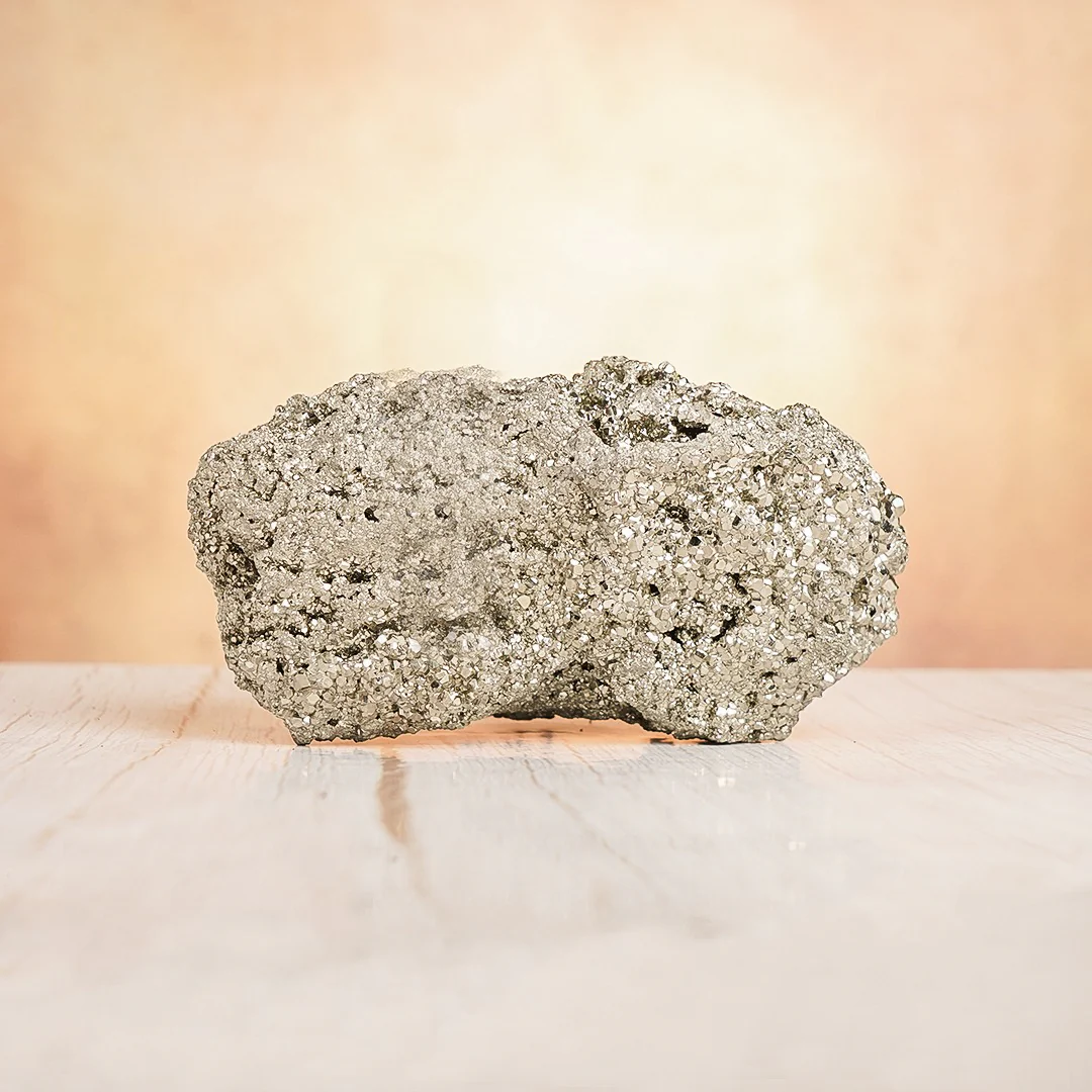 2.5 Kg Raw Pyrite Geode Stone With Selenite Recharging Plate - Image 3