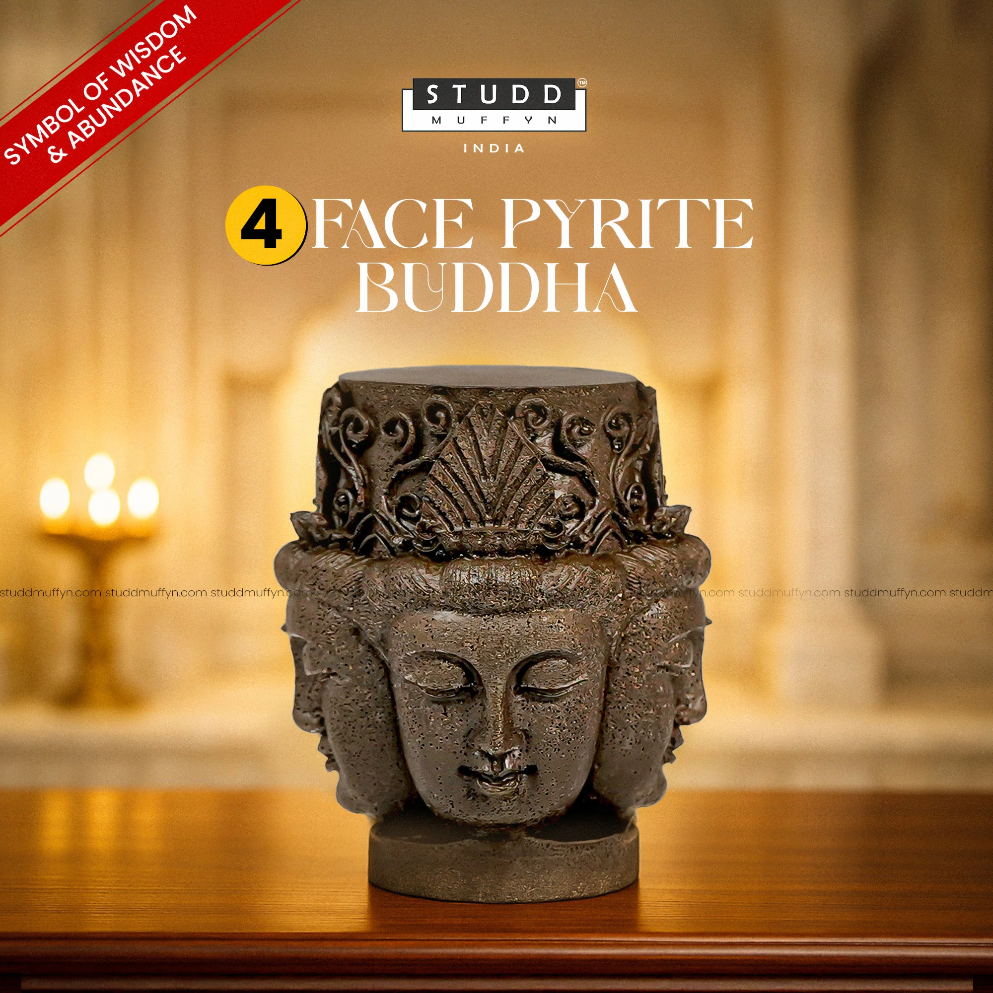 4-Face Pyrite Buddha