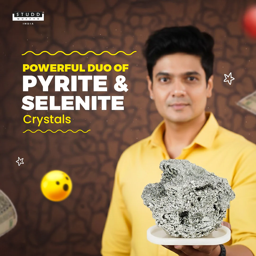 7 Kg Raw Pyrite Geode Stone With Selenite Recharging Plate - Image 2
