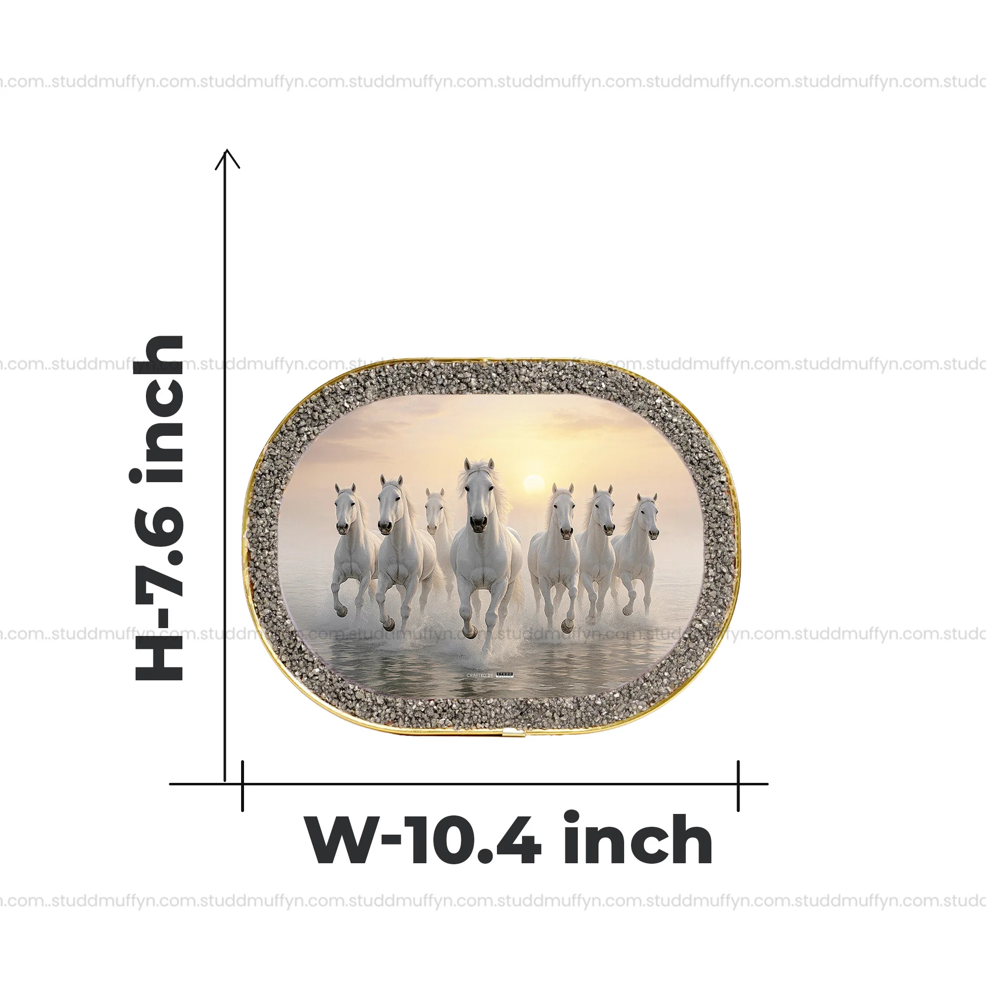 7 White Horses Pyrite Plate [Capsule Frame] - Image 8