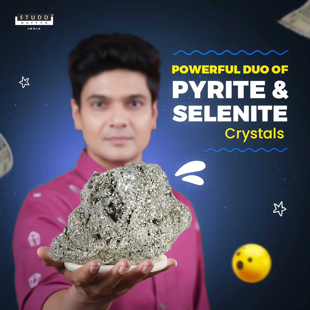 9.5 Kg Raw Pyrite Geode Stone With Selenite Recharging Plate - Image 2