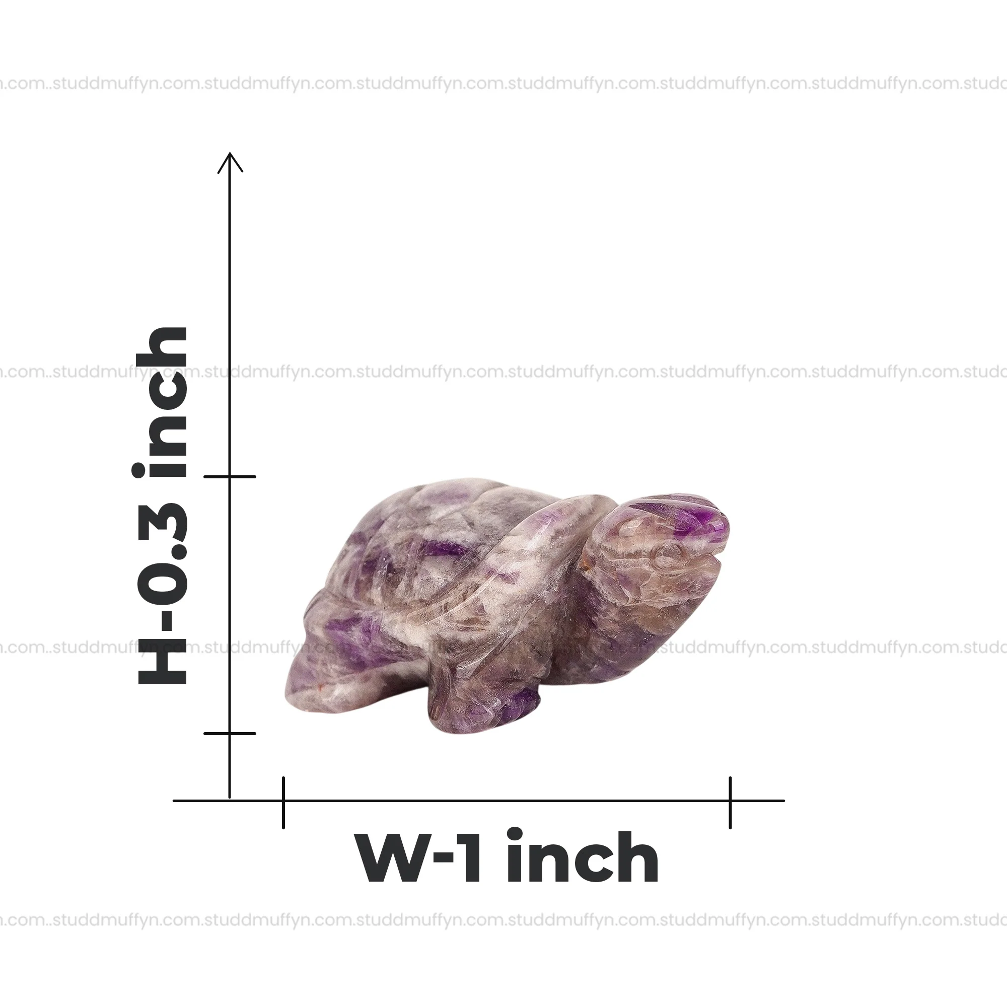 Amethyst Crystal Tortoise| Miniature Series - Image 6