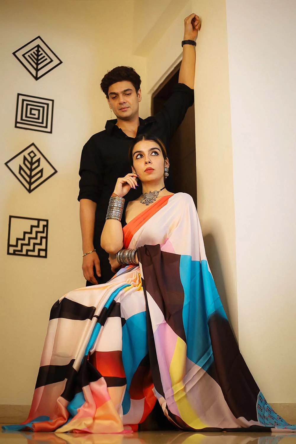 Atrangi | Satin Georgette Saree - Image 3