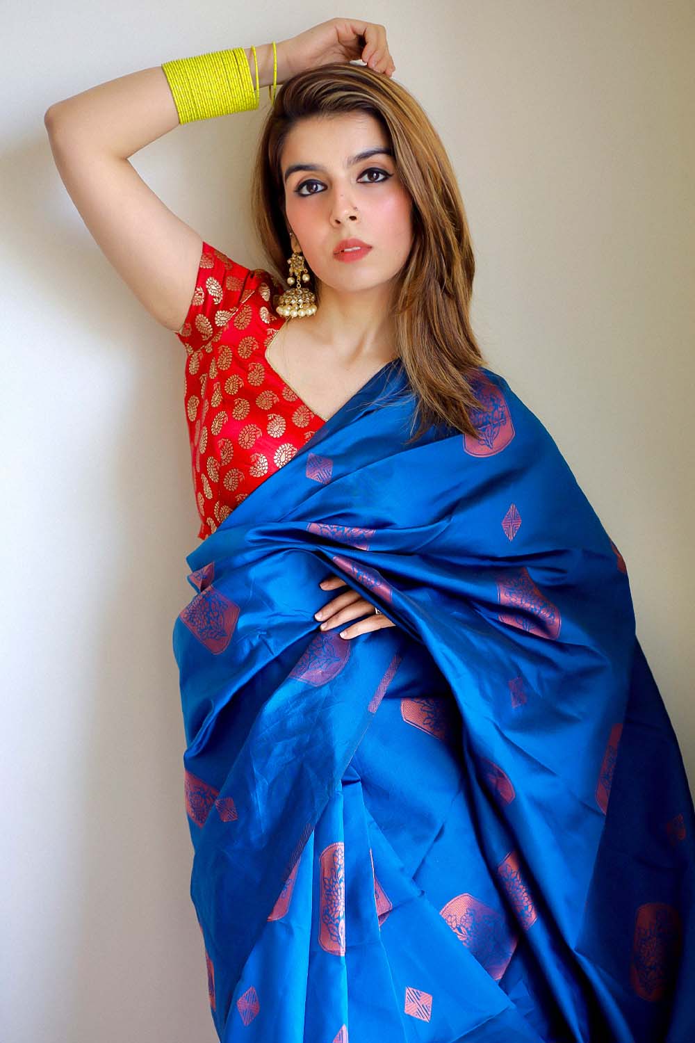 Avimukta I Banarasi Silk Saree I Royal Blue - Image 4