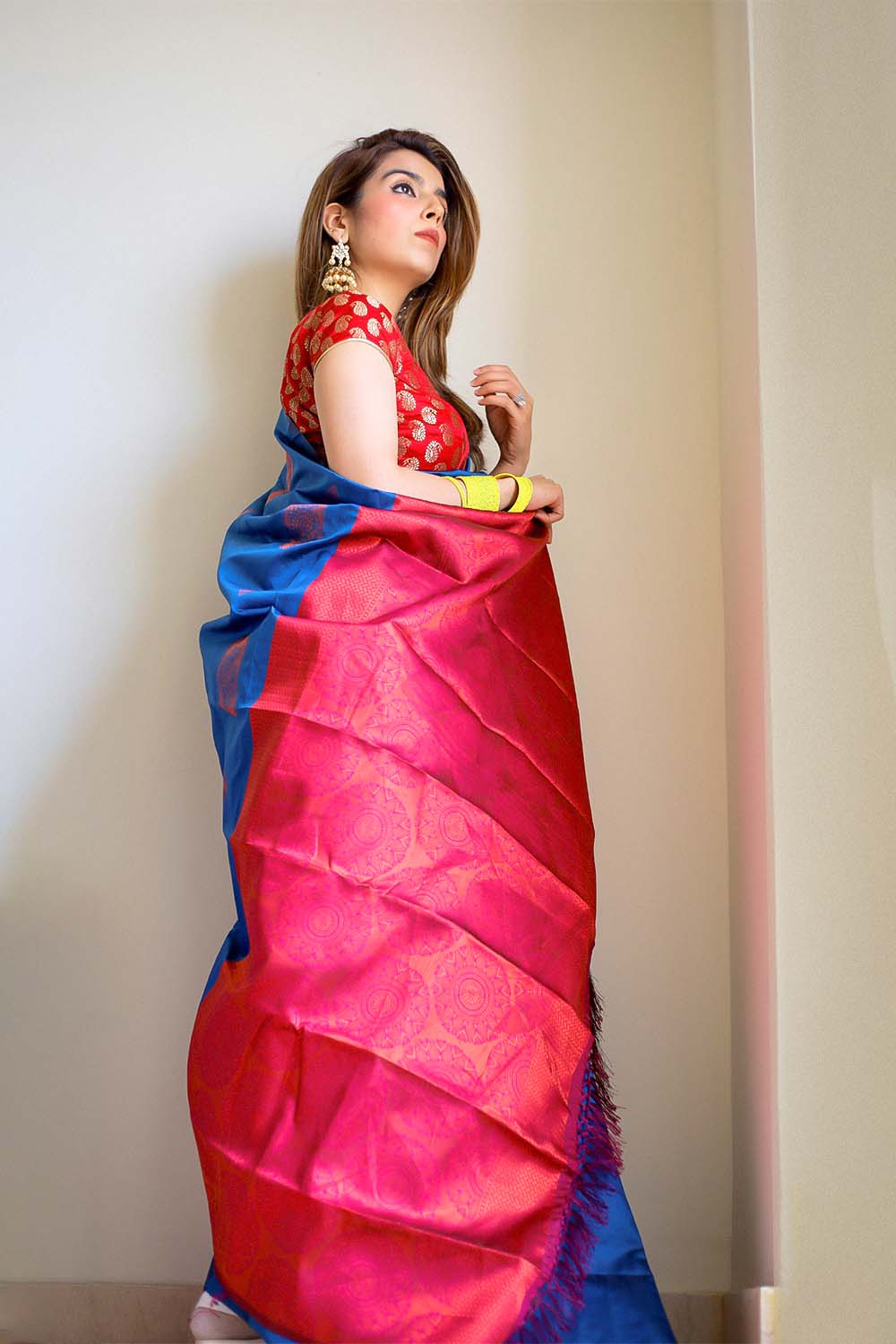 Avimukta I Banarasi Silk Saree I Royal Blue - Image 5