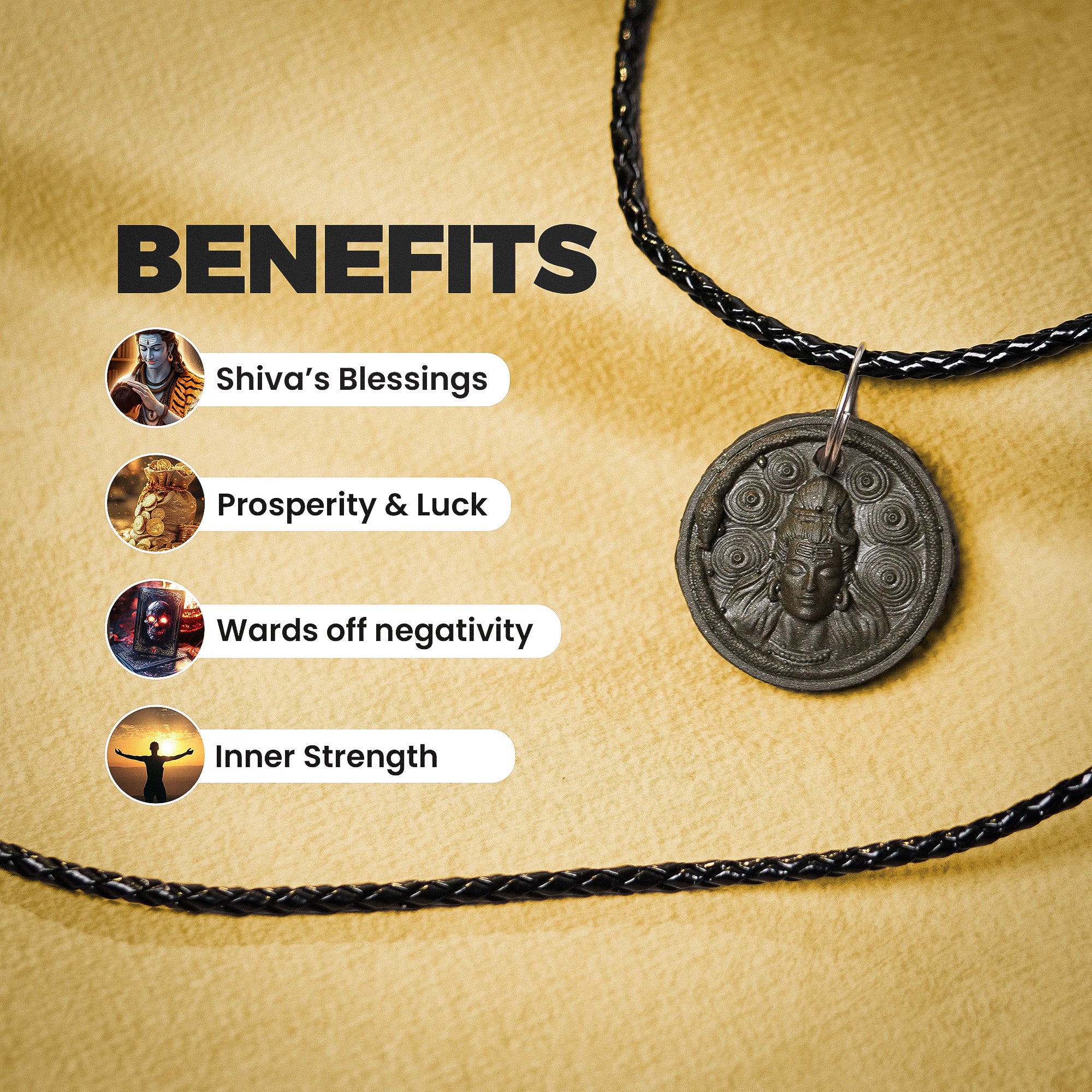 Shiva Pyrite Pendant - Image 2