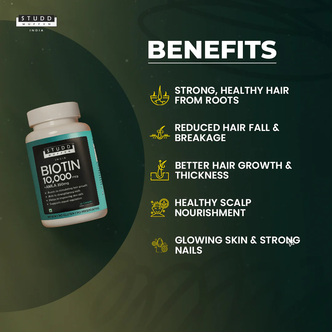 Biotin + Amla 10000mcg Capsules ( 20 Capsules ) - Image 4