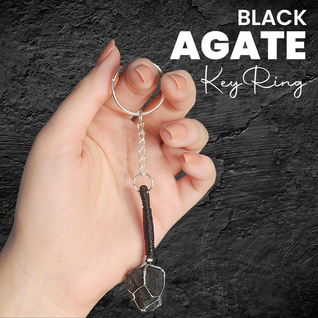 Black Agate Keyring - Image 6