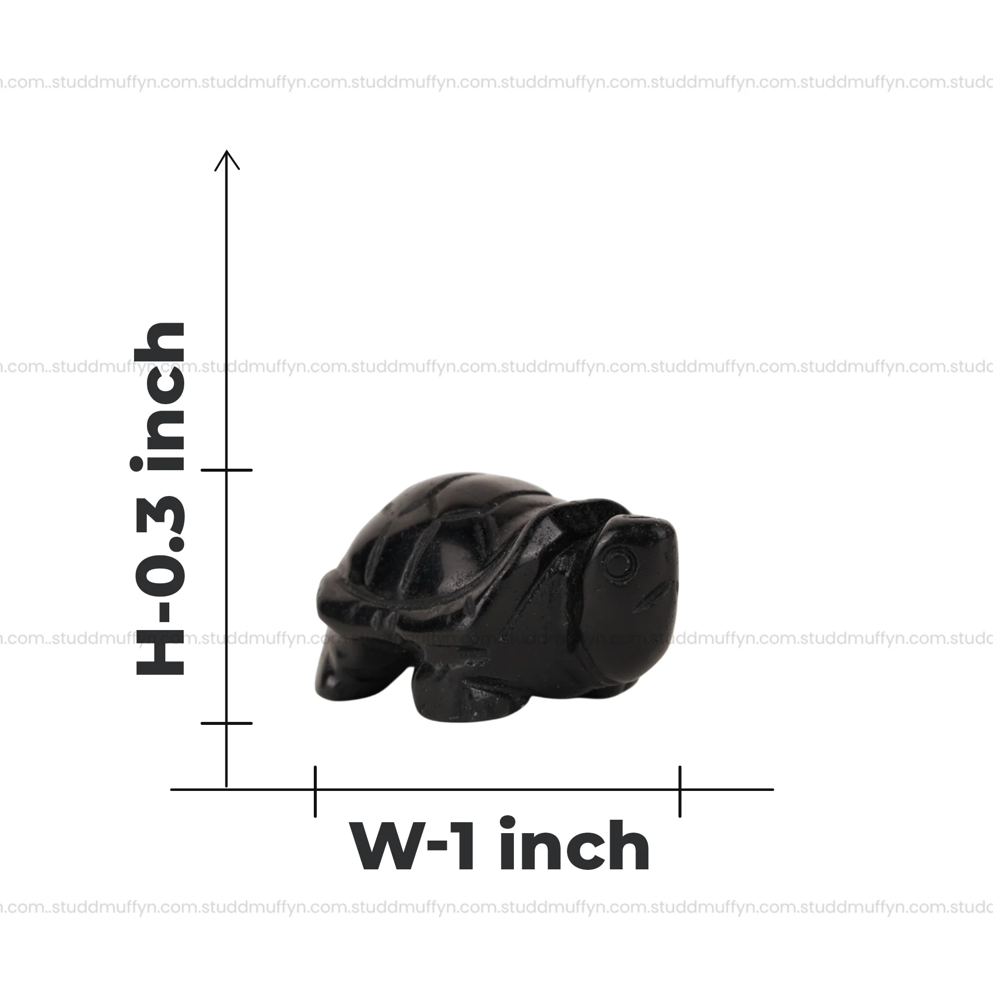 Black Obsidian Crystal Tortoise | Miniature Series - Image 6