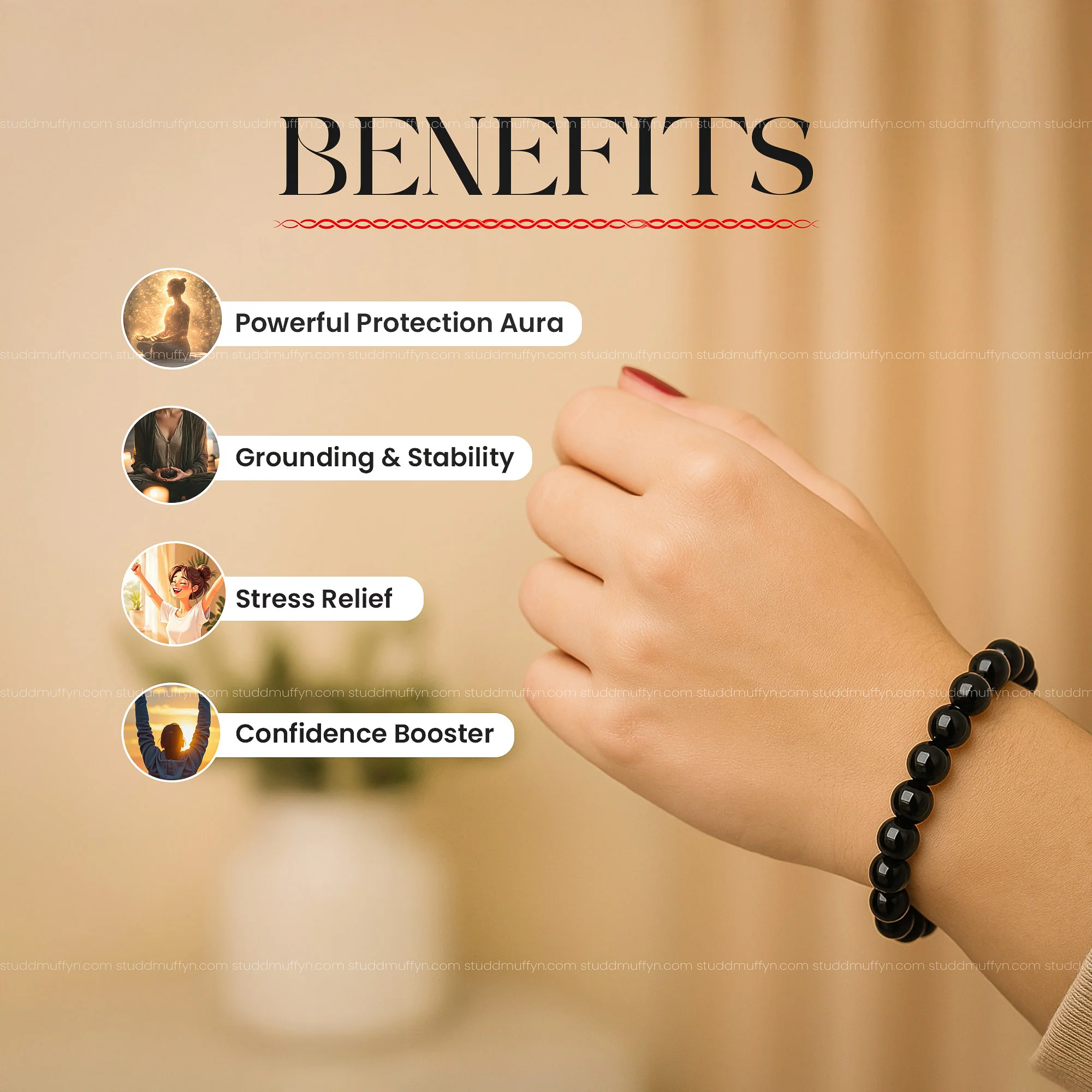 Black Tourmaline Bracelet - Image 2