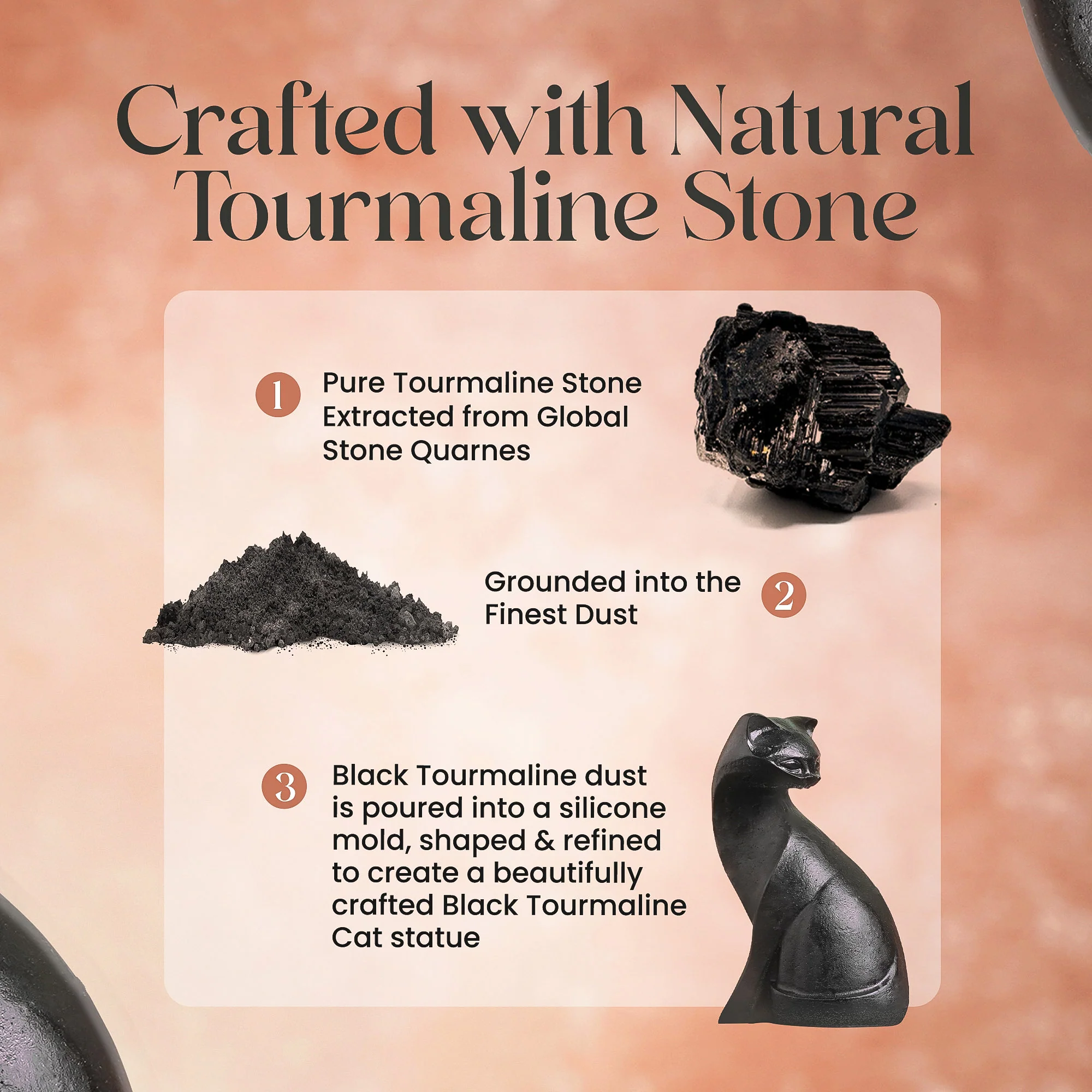 Black Tourmaline Cat - Image 3