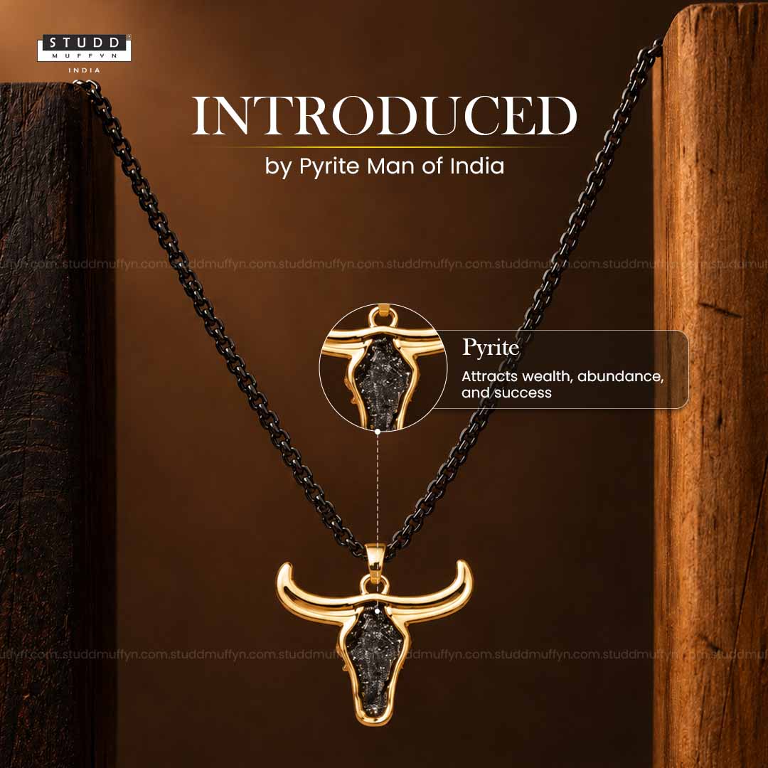 Guardian Bull Pendant - 24k Gold Tone Plated [ Black Chain ] - Image 6