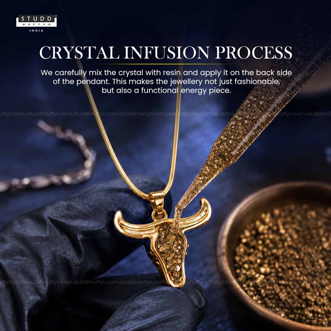 Guardian Bull Pendant - 24k Gold Tone Plated [ Gold Chain ] - Image 5
