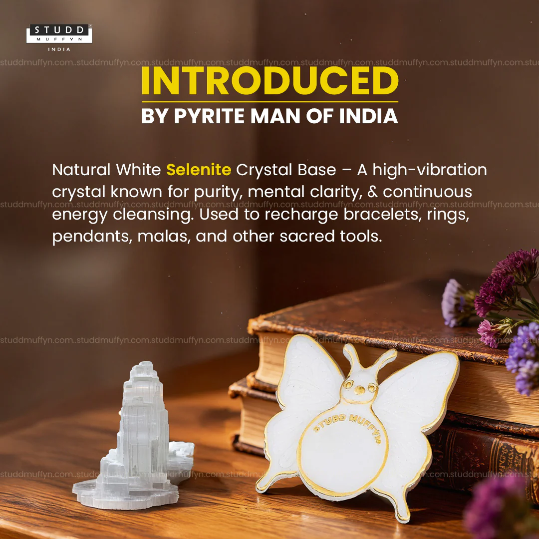 Butterfly Aura Shuddhi Selenite Coaster - Image 2