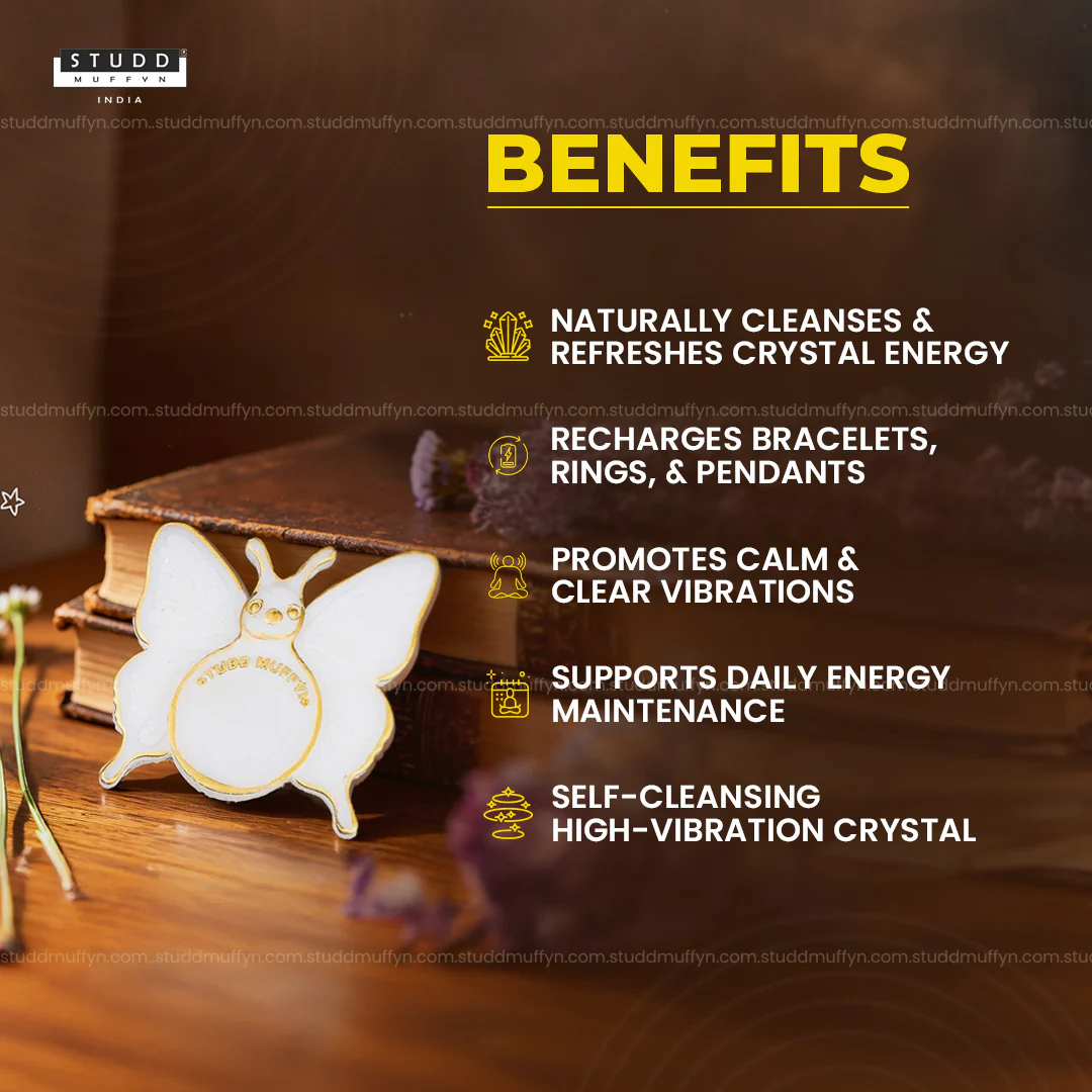 Butterfly Aura Shuddhi Selenite Coaster - Image 3
