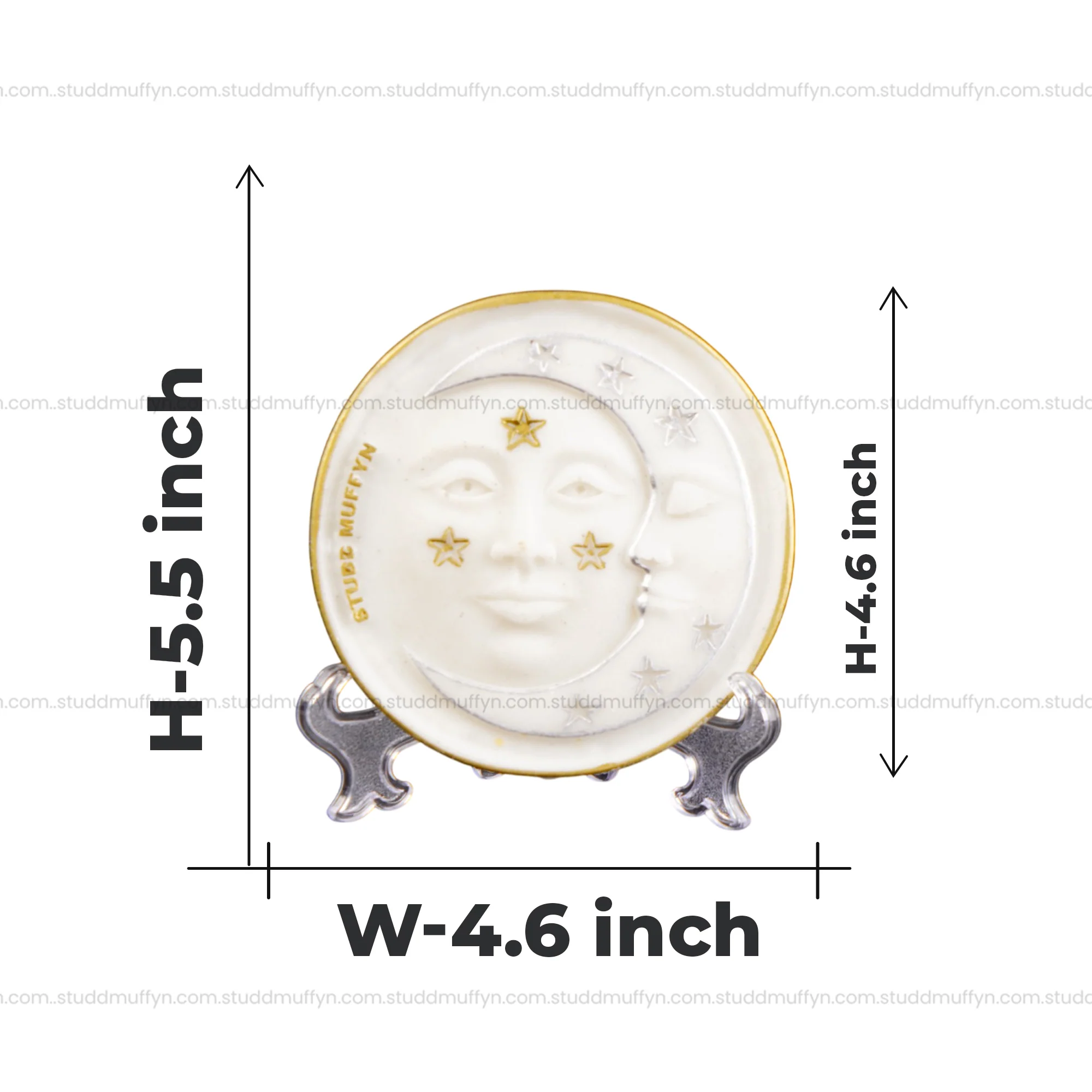 Celestial Moon Aura Selenite Plate - Image 6