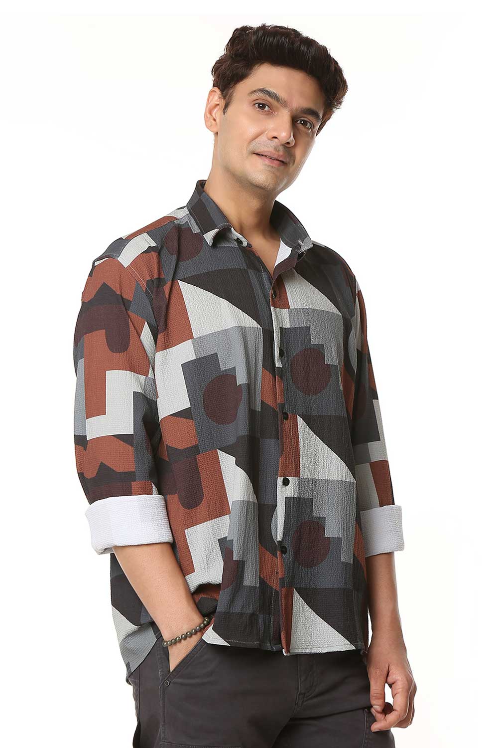 Chandigarh Matrix | Luxury Popcorn Material I Men Shirt - Image 2