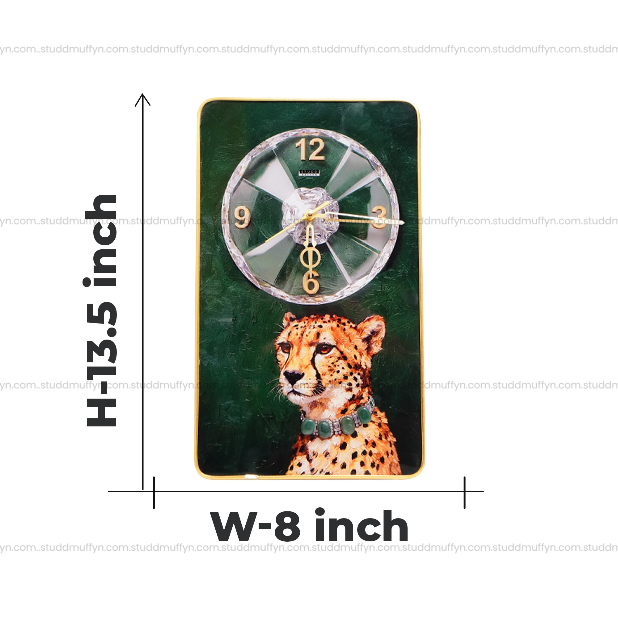 Cheetah Green Aventurine Crystal Clock - Image 7