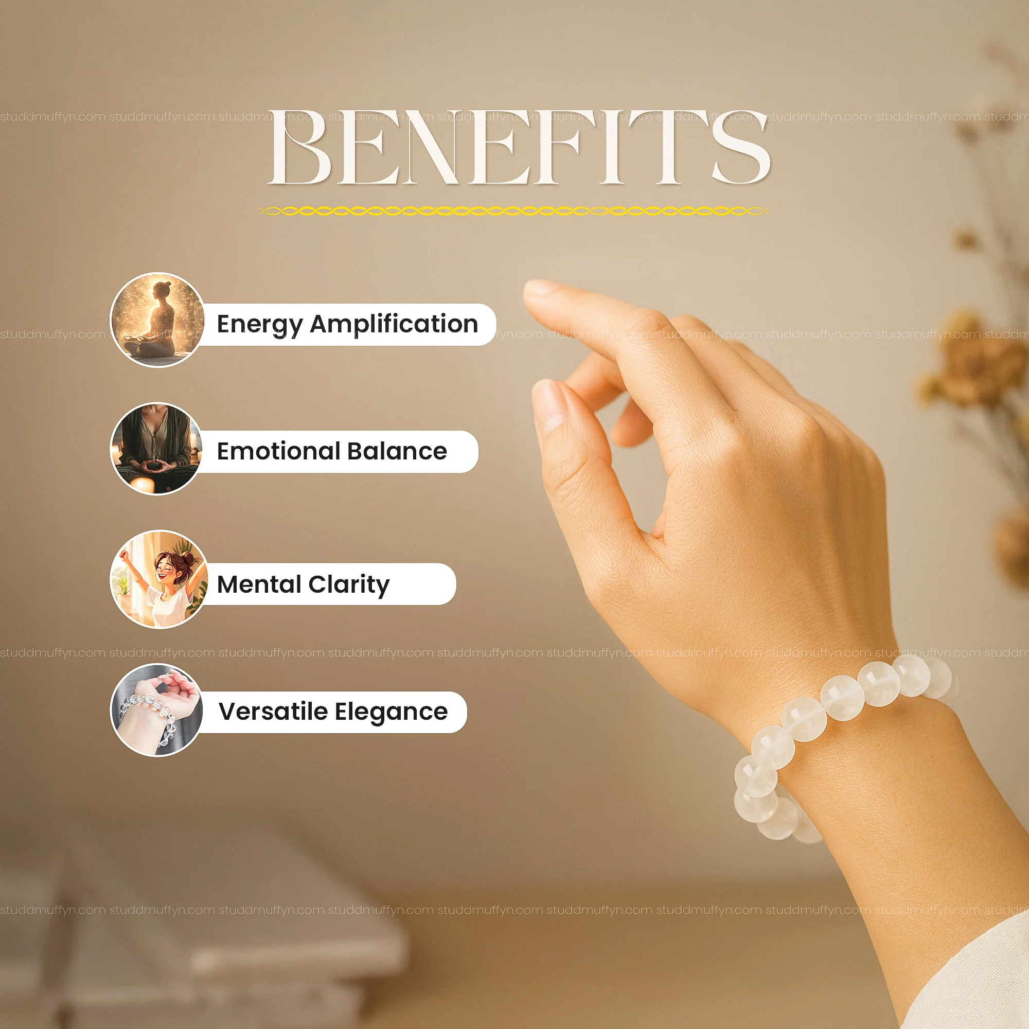 Clear Quartz Bracelet - Image 2