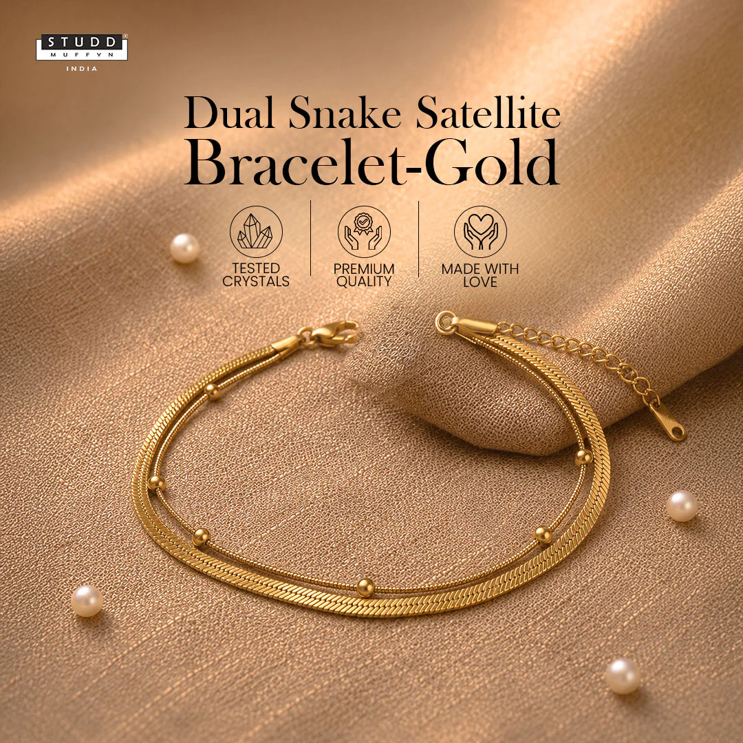 Dual Snake Satellite Bracelet [Gold ] - Image 2