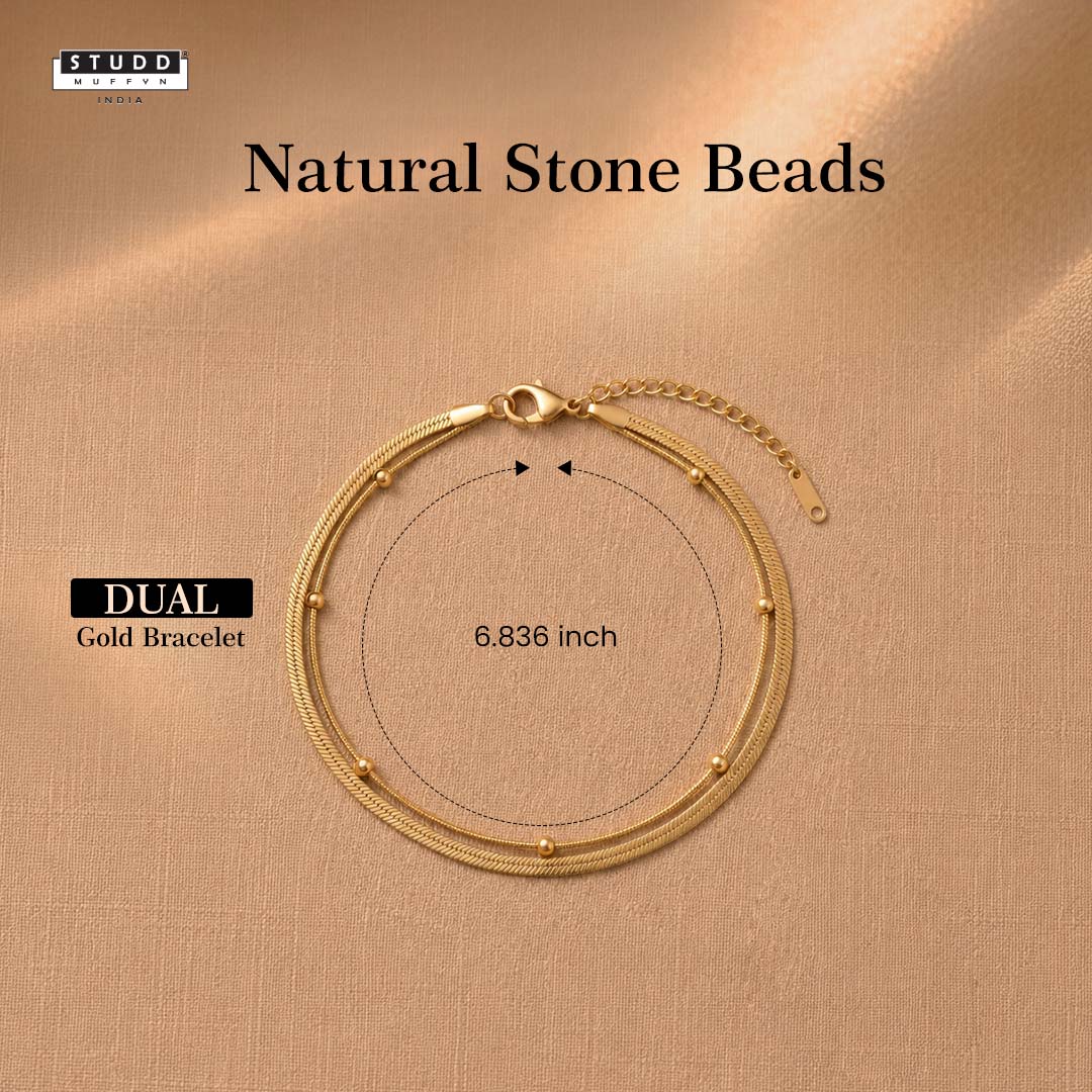 Dual Snake Satellite Bracelet [Gold ] - Image 4