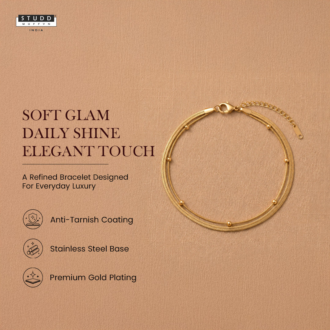 Dual Snake Satellite Bracelet [Gold ] - Image 5
