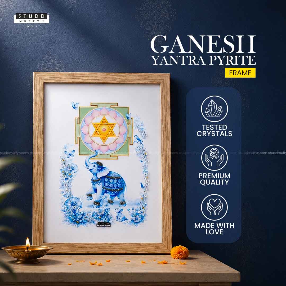 Ganesh Yantra Pyrite Frame - Image 2