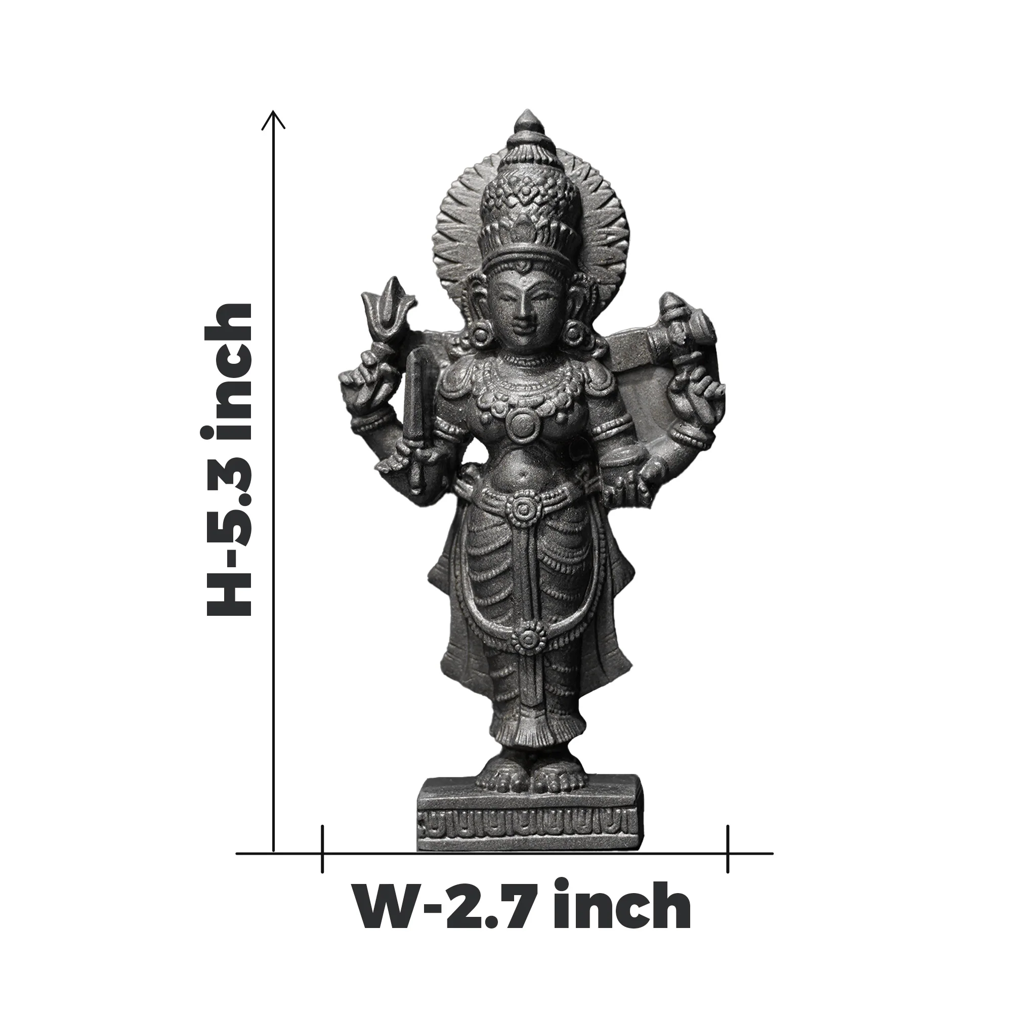 Goddess Lakshmi Ji Pyrite Idol With coaster - Image 4