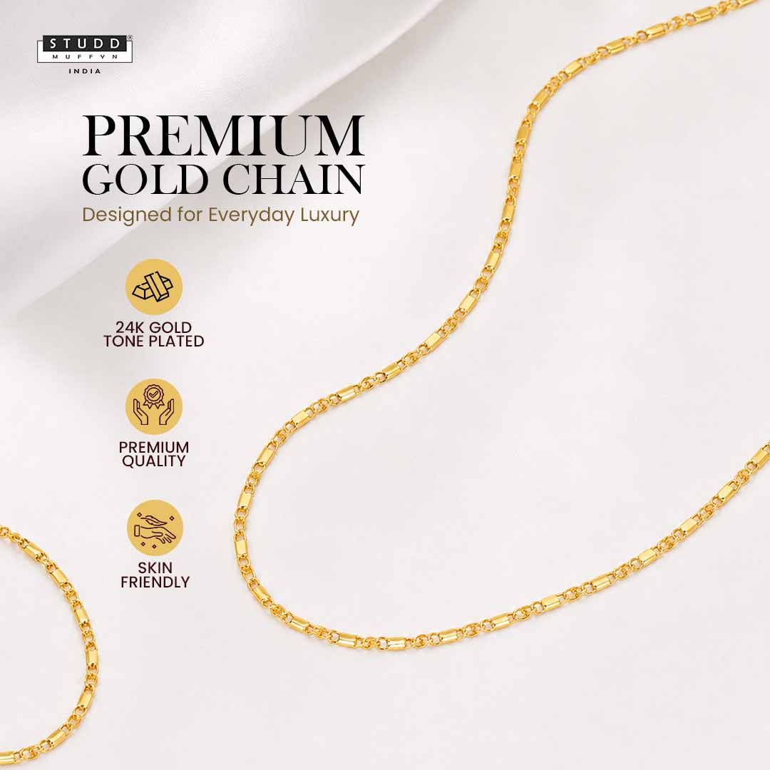 Golden Link Chain - 24K Gold Plated - Image 2