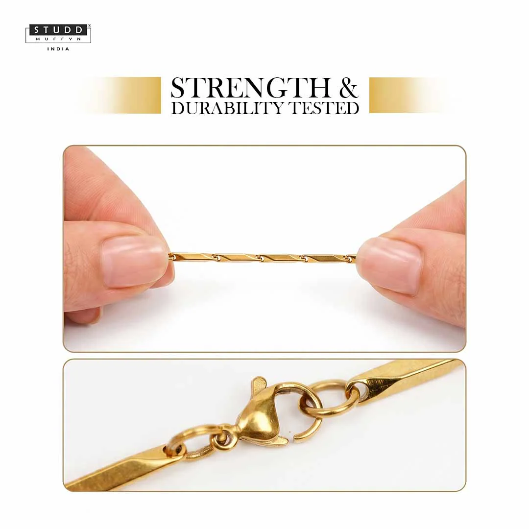 Golden Rice Chain - 24K Gold Tone Plated - Image 3