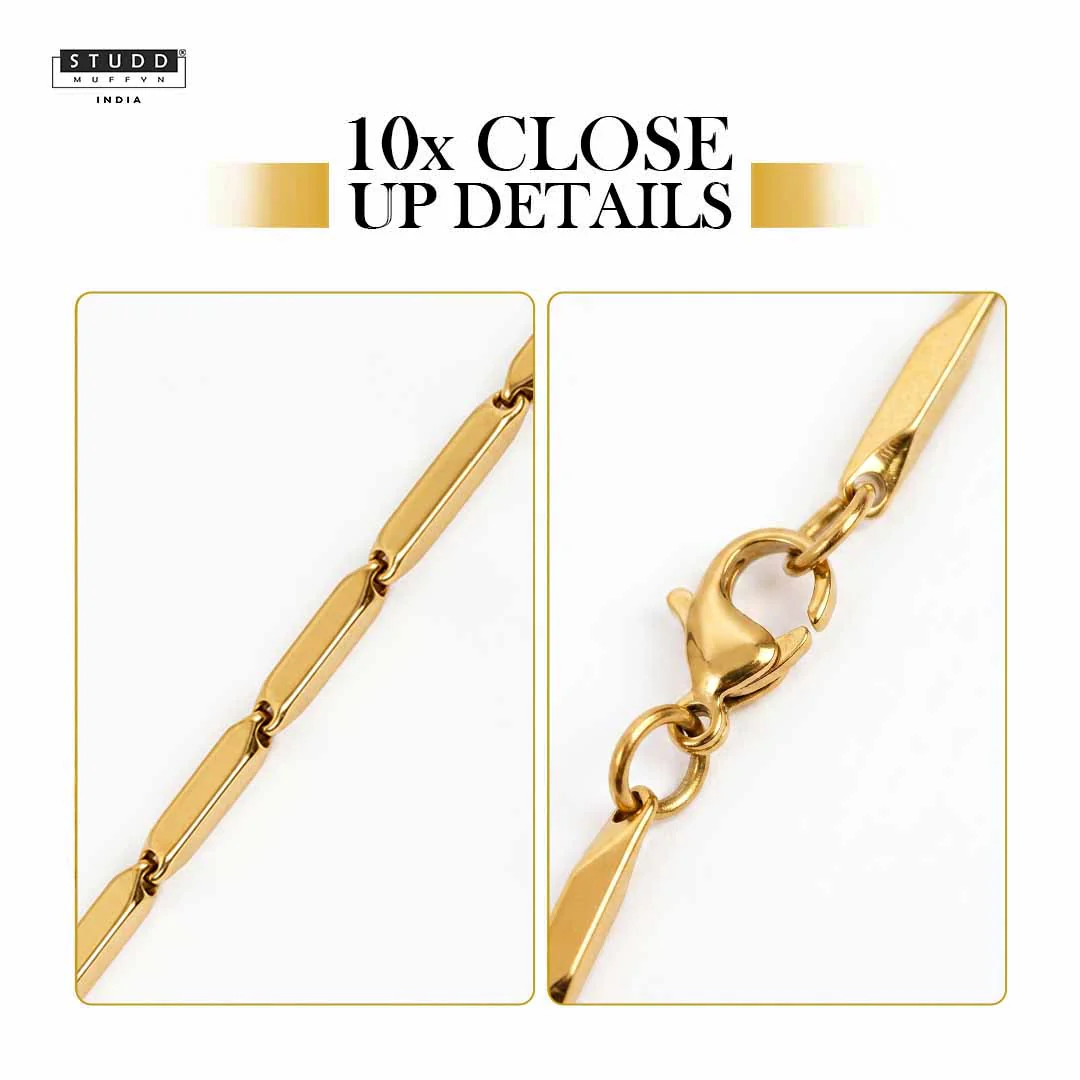Golden Rice Chain - 24K Gold Tone Plated - Image 4