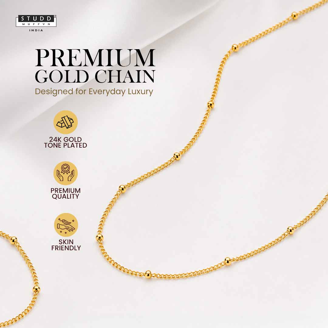 Golden Satellite Chain - 24K Gold Plated - Image 2