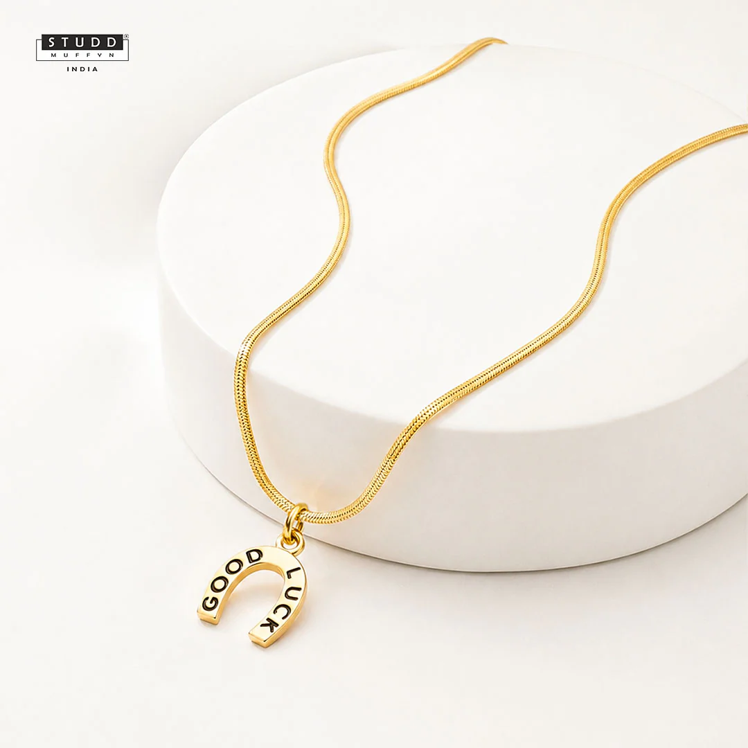 Good Luck Pendant - 24k Gold Plated [ With Chain ]