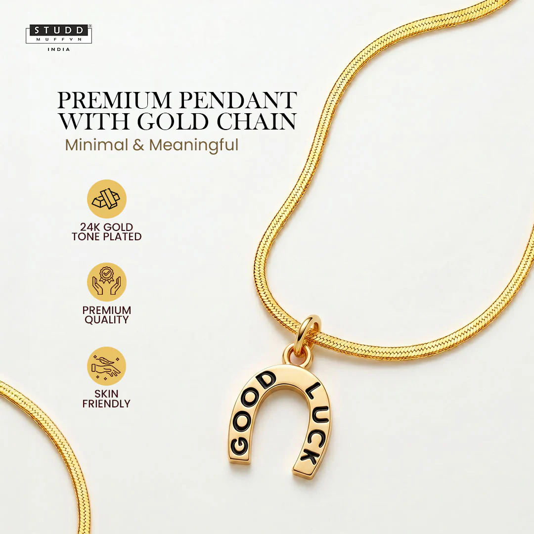 Good Luck Pendant - 24k Gold Plated [ With Chain ] - Image 2