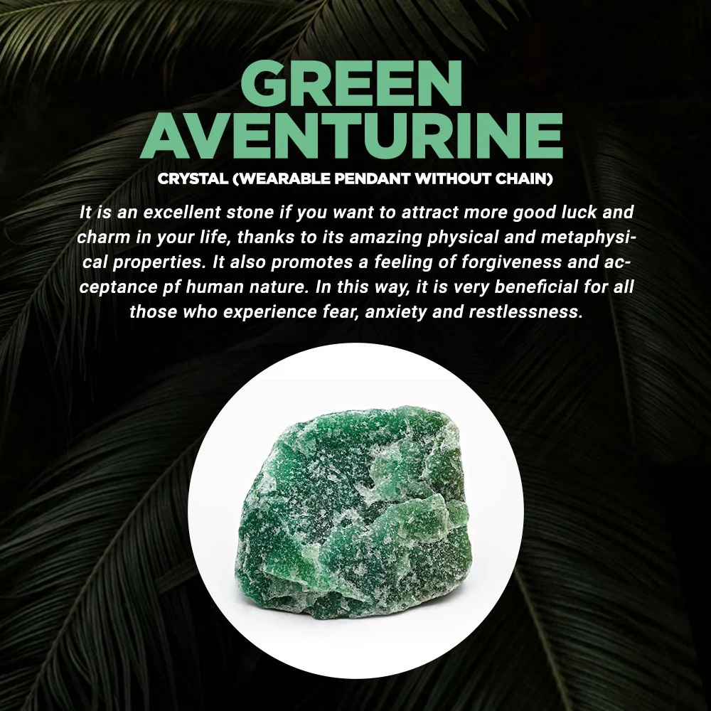 Green Aventurine Pendant (Without Chain) - Image 8
