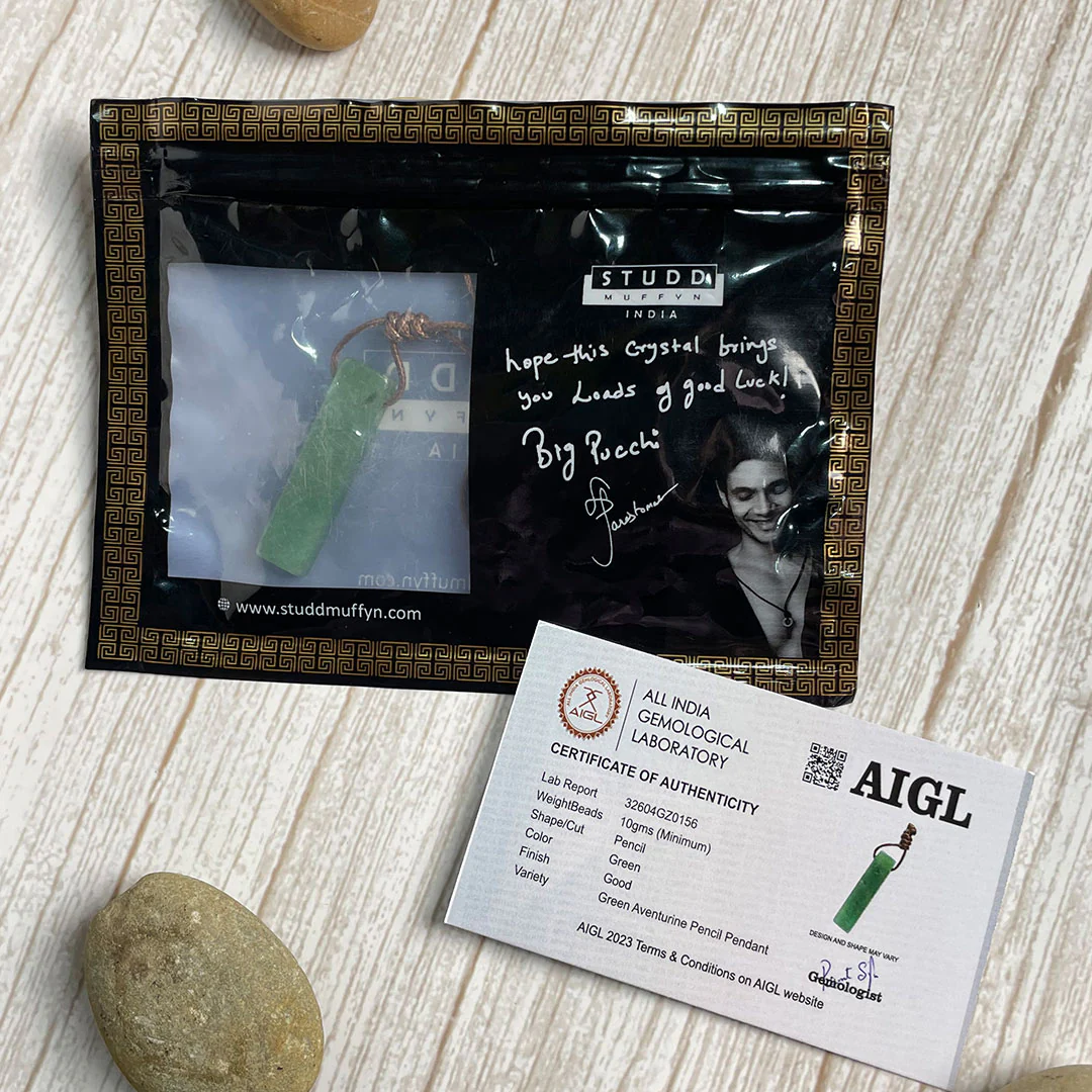 Green Aventurine Pencil Pendant - Image 6