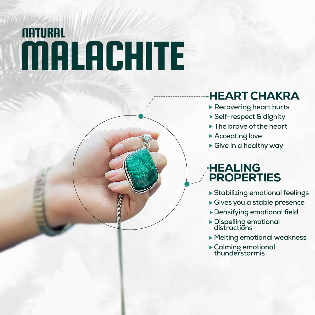 Green Malachite Pendant (Without Chain) - Image 7