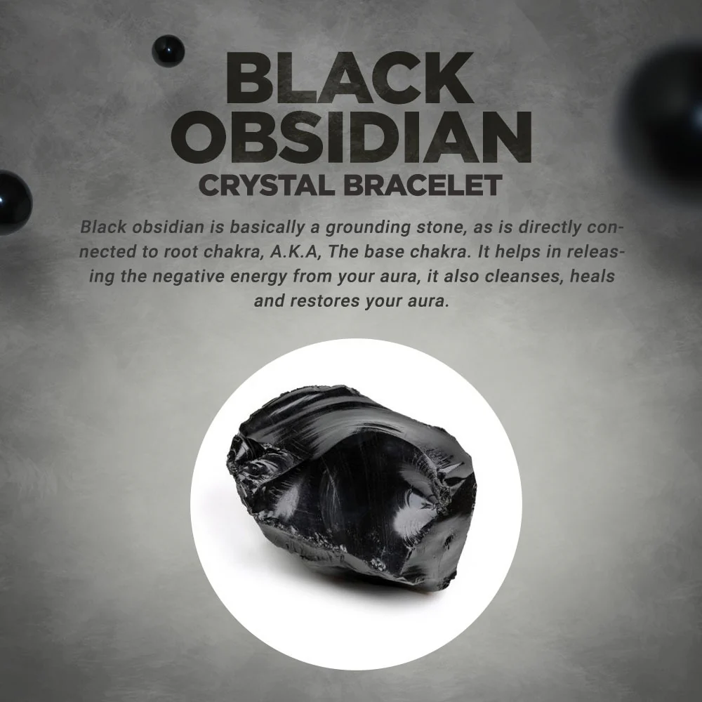 Heal & Accessorise ( Pyrite Geode Pendant (without chain) & Black Obsidian Bracelet ) - Image 6
