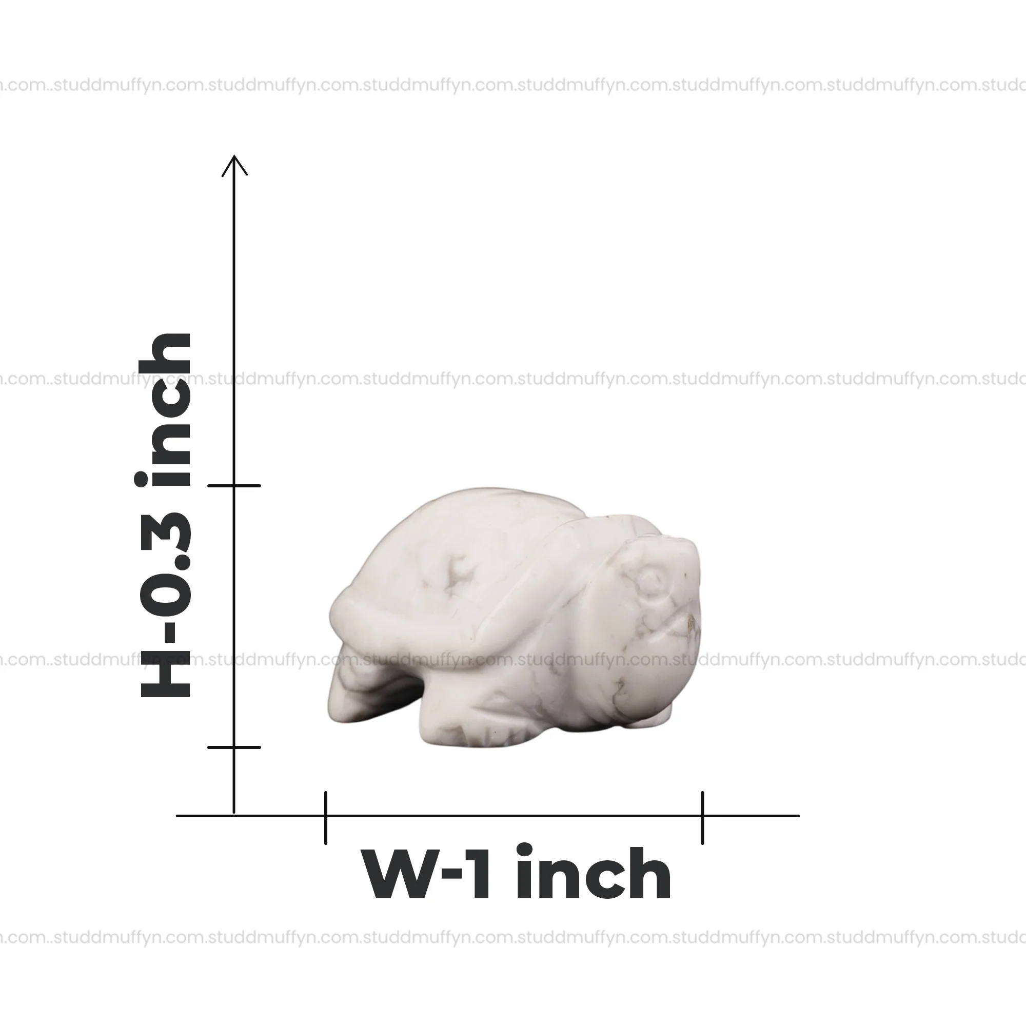 Howlite Crystal Tortoise| Miniature Series - Image 6
