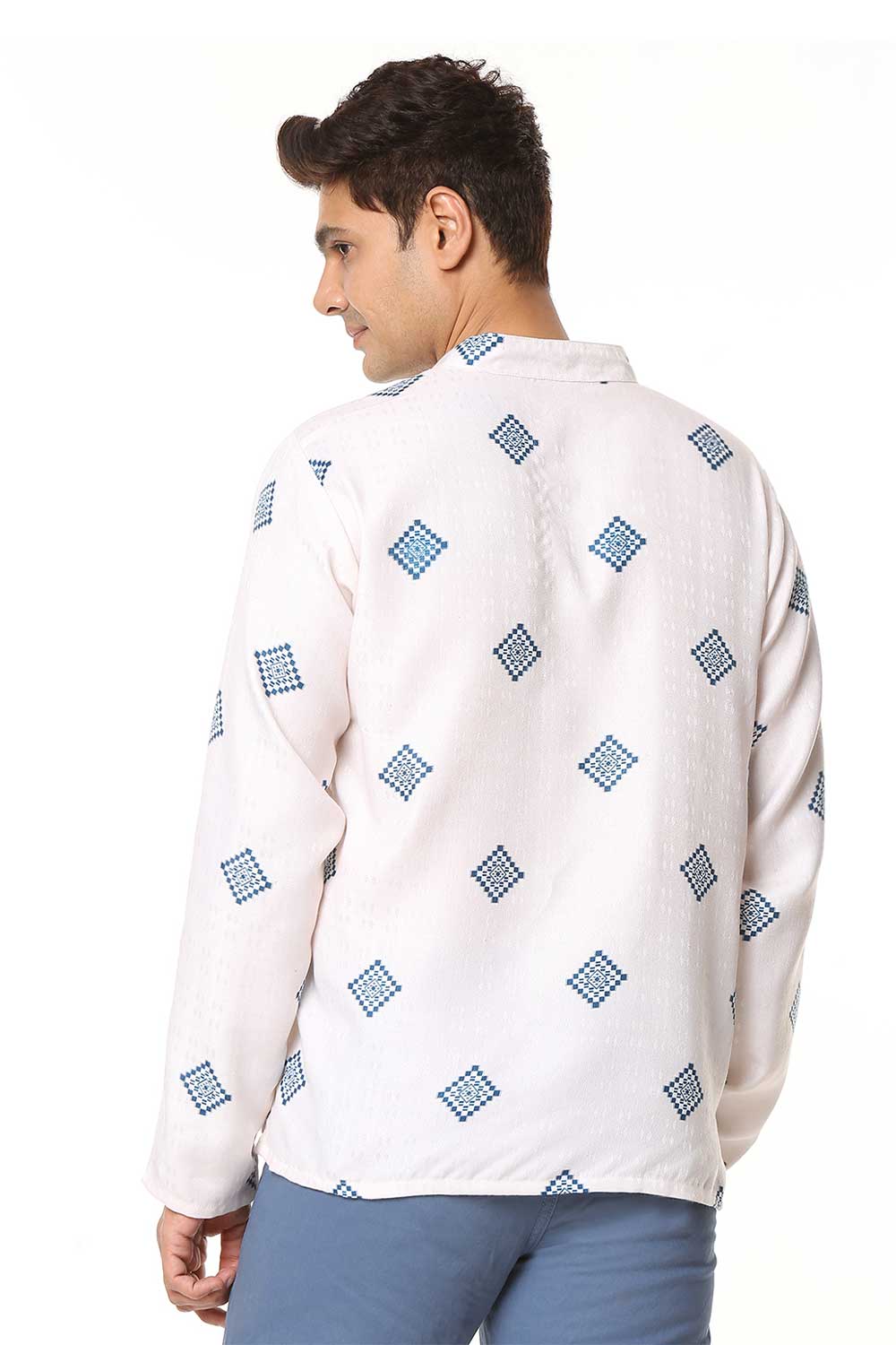 Ikkat | Korean Shirt Kurta - Image 4