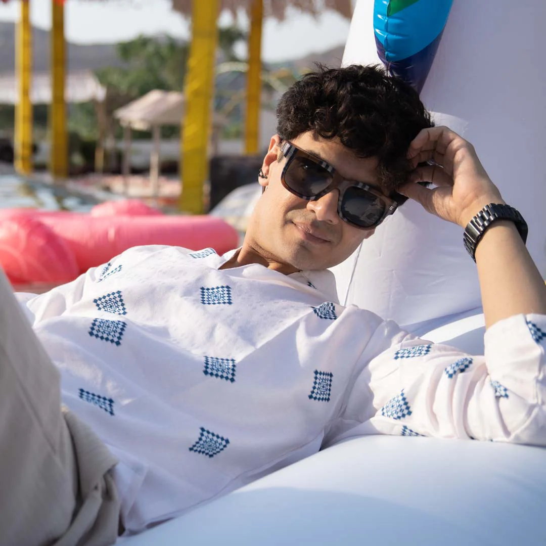 Ikkat | Korean Shirt Kurta - Image 9