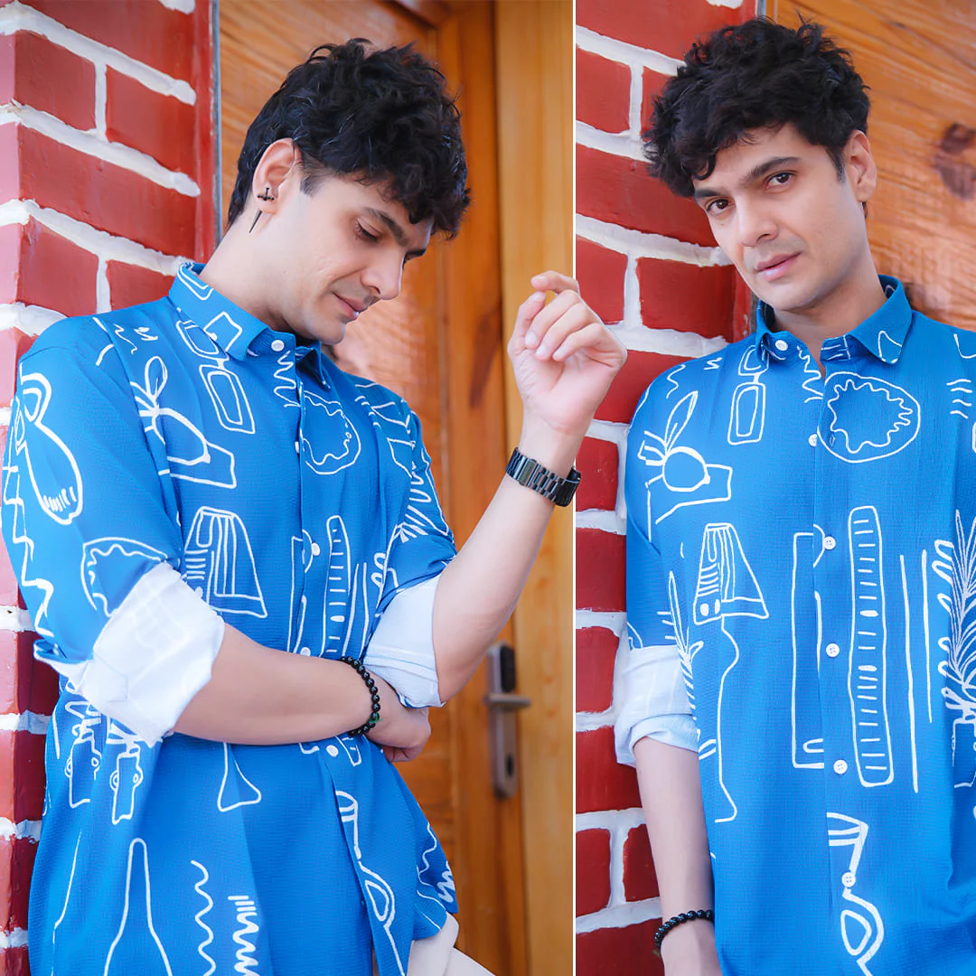 Jodhpur Sketch | Luxury Popcorn Material I Men Shirt - Image 10