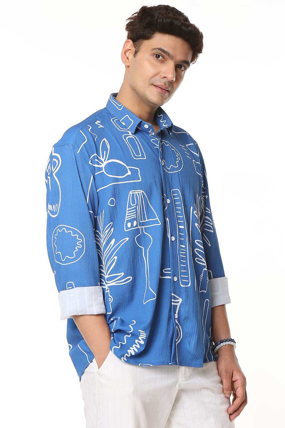 Jodhpur Sketch | Luxury Popcorn Material I Men Shirt - Image 2