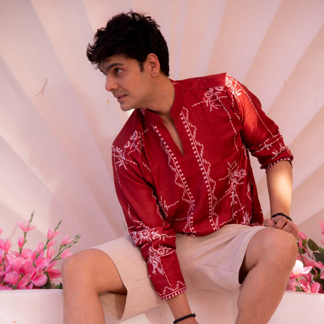 Kalamkari I Korean Shirt Kurta - Image 12