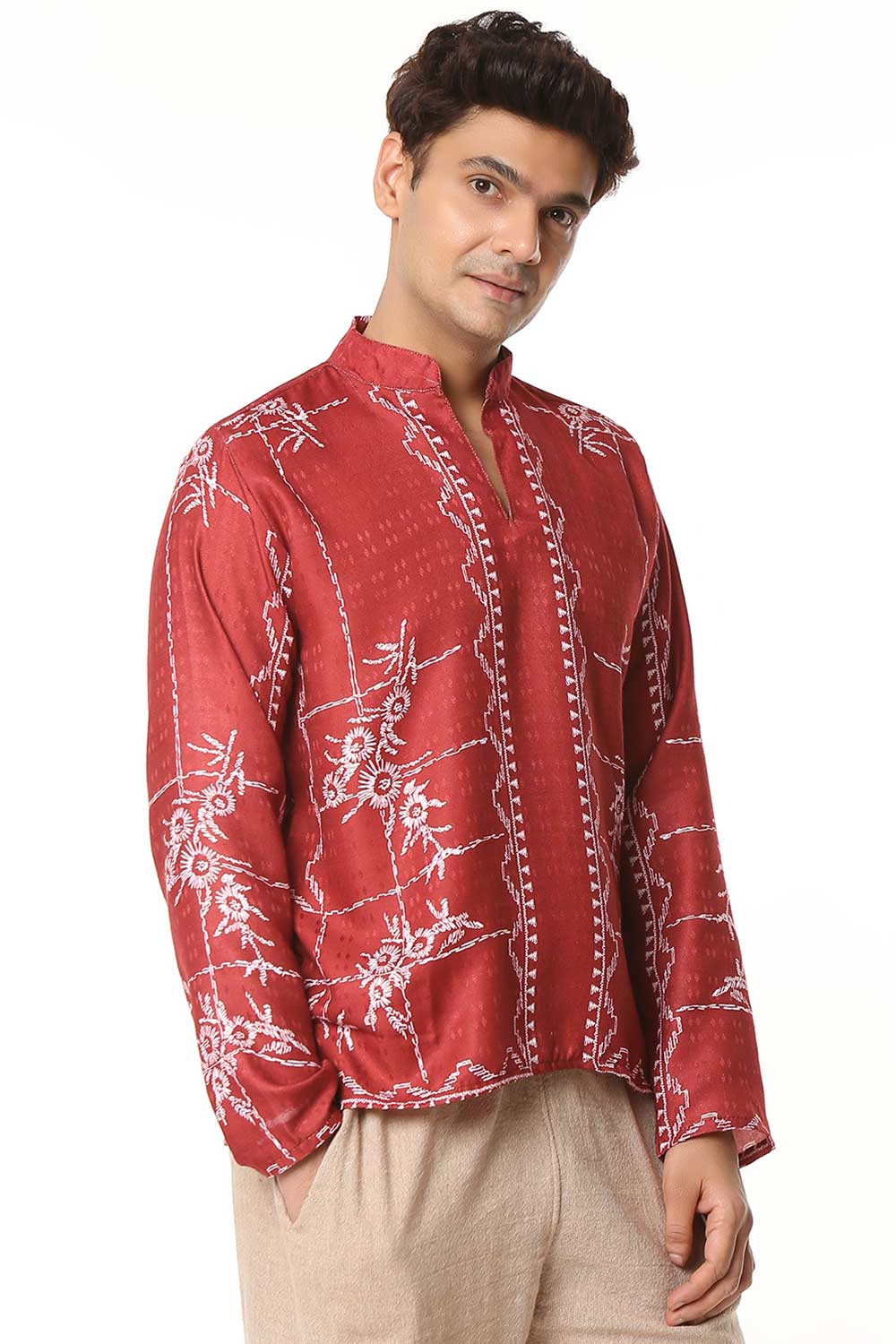 Kalamkari I Korean Shirt Kurta - Image 2