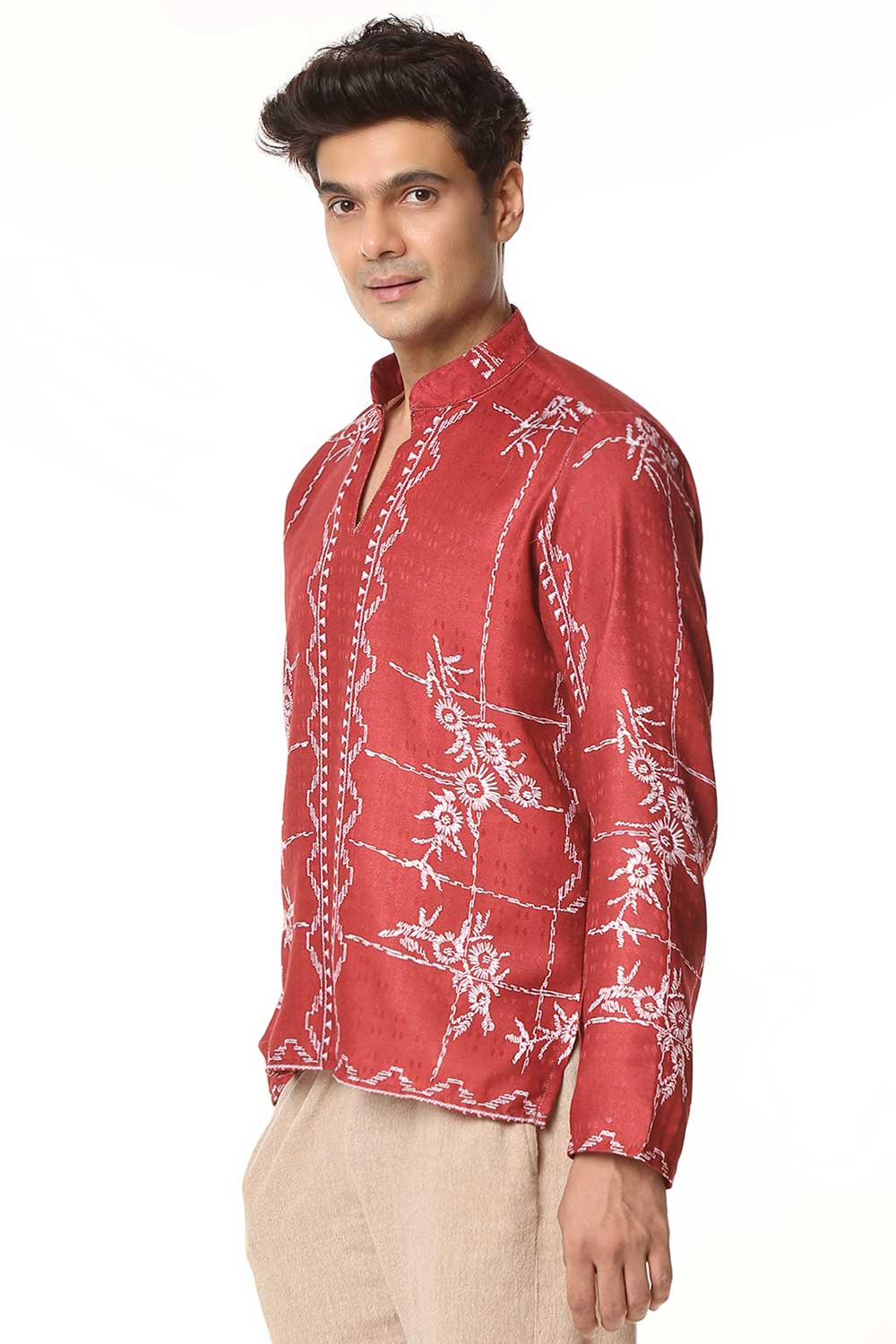 Kalamkari I Korean Shirt Kurta - Image 3
