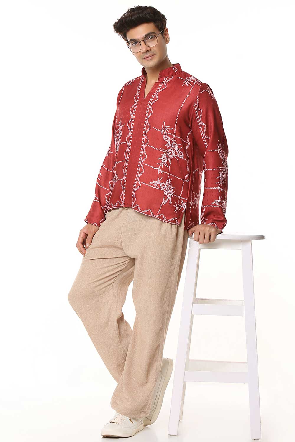 Kalamkari I Korean Shirt Kurta - Image 7