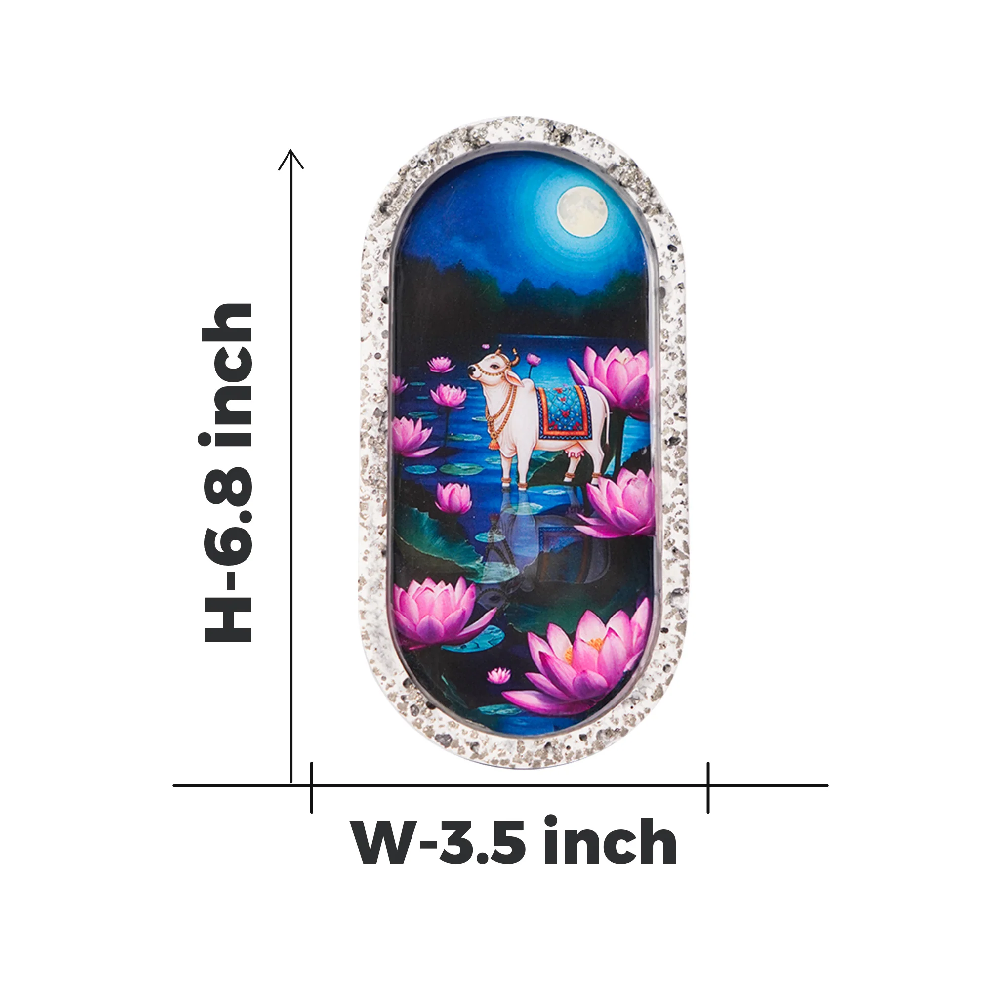 Kamdhenu Lotus Pyrite Trinket Tray [Capsule Shape] - Image 7