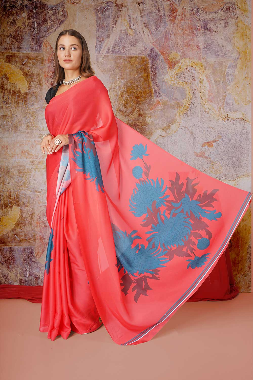 Kamini | Satin Georgette Saree - Image 2